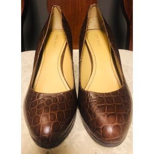 Nine West Selene croco embossed leather pu…